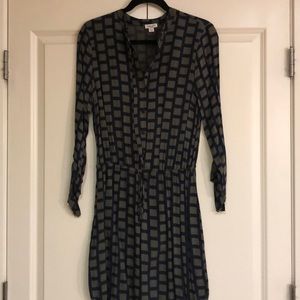 Splendid olive green and navy sleeve dress